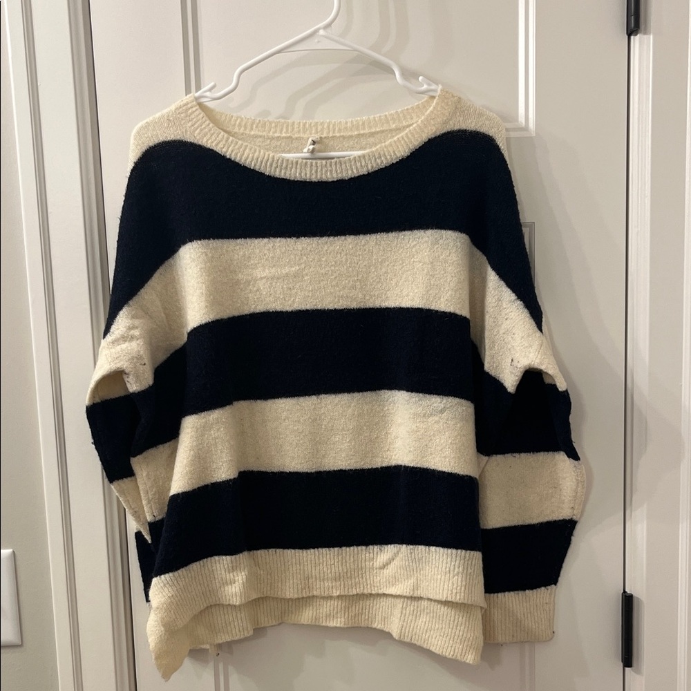 POL Black and Cream Striped Sweater